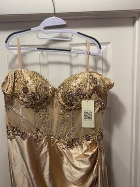 PROM DRESS -  Embellished Strapless Evening Gown.  - size 20